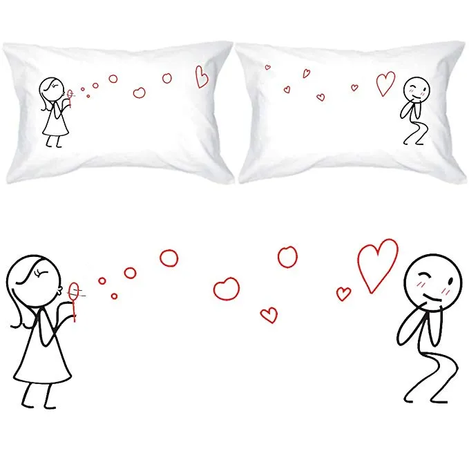 BoldLoft from My Heart to Yours Too Couple Pillowcases